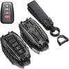 Heavy Metal Key Fob Cover Case Protector For Toyota,Car Key Case Full Protection Key Holder Fit For - Highlander Corolla Prius 2018-2024 RAV4 Camry