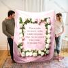 3D Christian Blanket with Flowers, Birthday Gifts for Women, Inspirational, Religious Christmas Gifts for Friends, Daughter, Mom