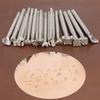 20pc/set DIY leather stamping carving tool, various shapes for leather printing punching set, manual leather craftsmanship tool