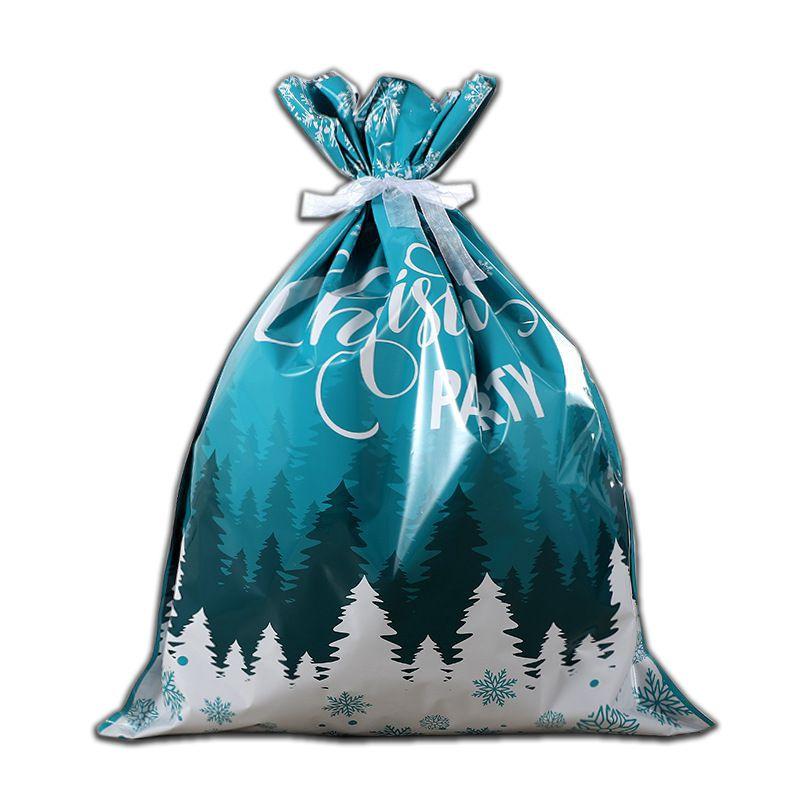 10 Christmas Large Gift Bag With Ribbon Candy Cookie Sack Packing Wrapping Xmas
