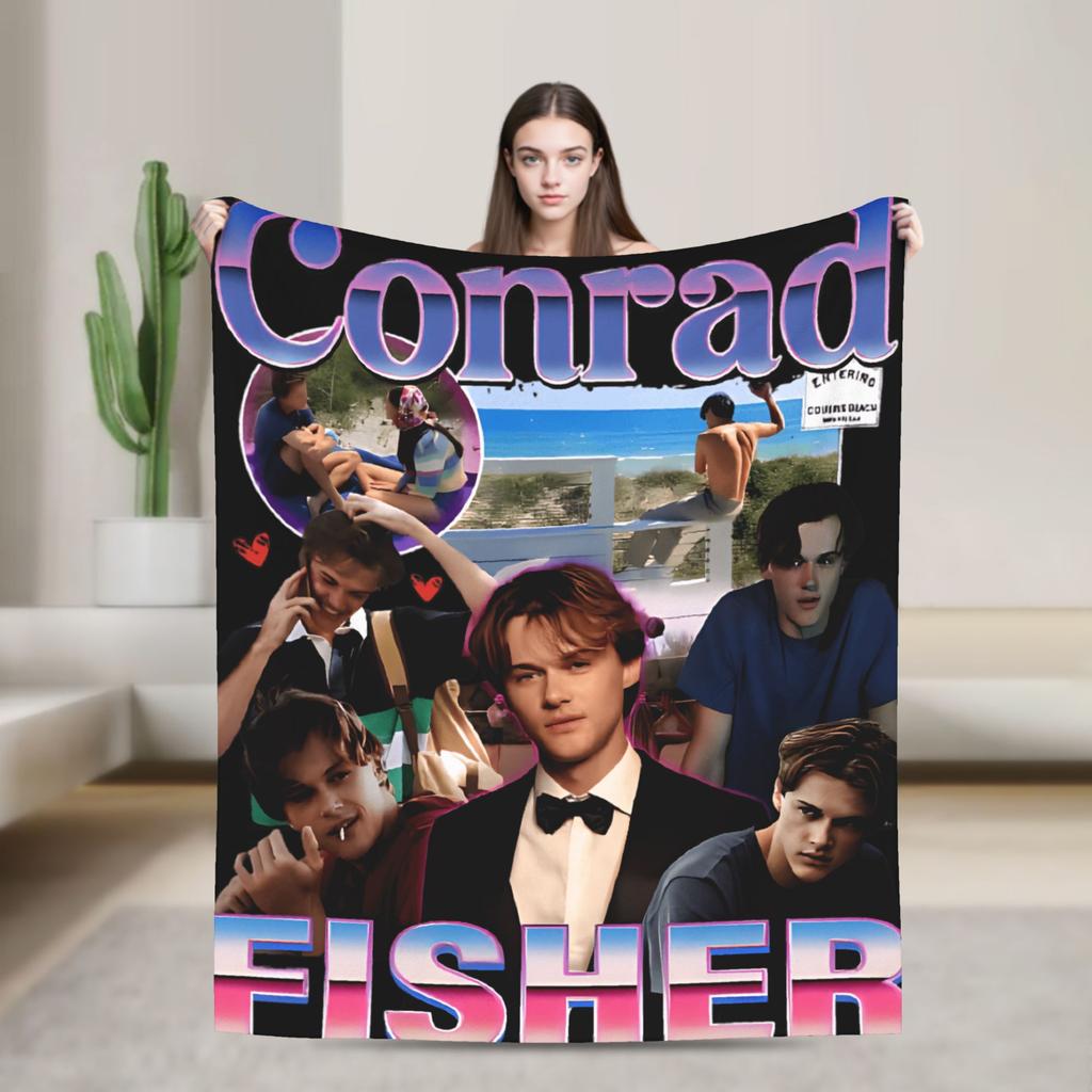 Conrad Fisher  Plush Blanket Kids  Flannel Throw Blanket For Couch Bed Warm Custom DIY Quality Bedspread Gift
