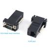 Подовжувач Vga Rgb Hdb Чоловік до Lan Cat5 Cat6 Rj45 Мережевий кабель Гнездо Адаптер