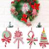 Coroană Decorațiuni pentru agățat Baston de bomboane Ornament pentru acadele Bastoane de bomboane false Ornamente pentru bomboane de Crăciun