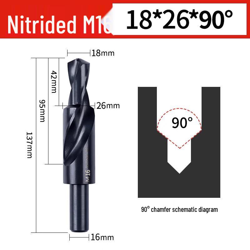 Jundingying Nitride Two-Stage Straight Shank Countersink Drill Bit