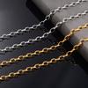 316L Stainless Steel Rolo Necklace Link Oval O Chain for Women Men Choker Hip Hop Jewelry Accessories On Neck Collar DIY Gift