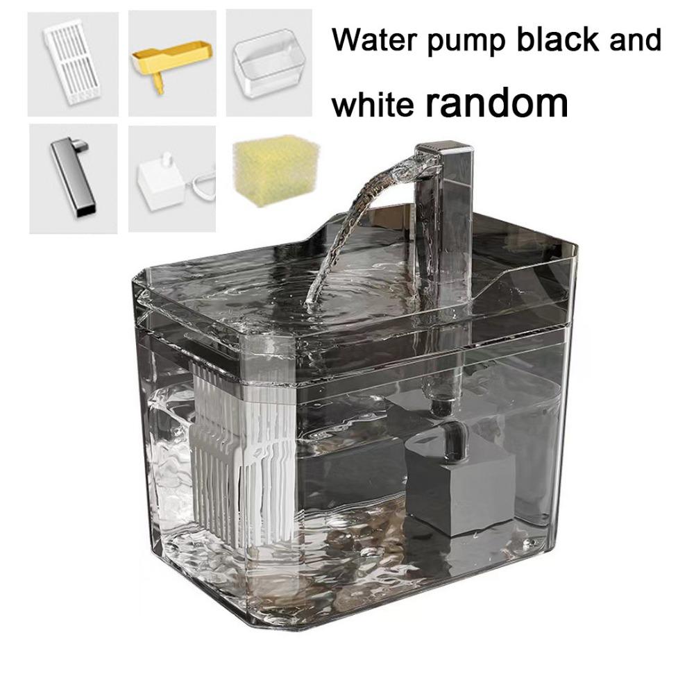 Convenient 1.5L Pets Water Dispenser Smart Drinking Auto Filter Pet Water Fountain Transparent with Pump Cat Drinker Bowl Home
