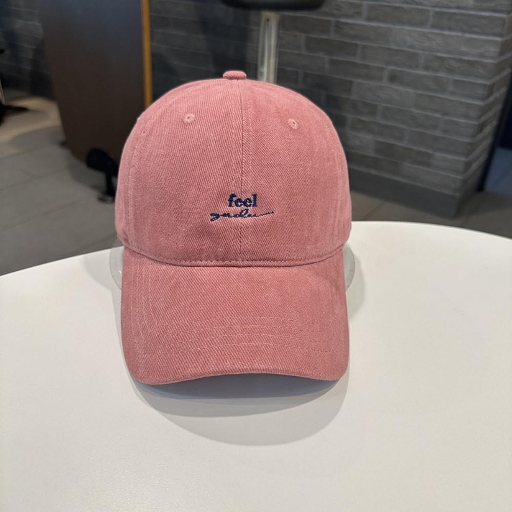 Fashion Adjustable Rugged Baseball Cap Embroidery Letter Wide Brim Sun Hat Solid Color Duck Tongue Cap For Women