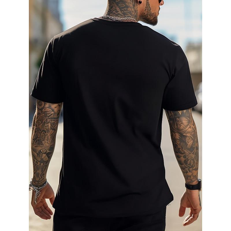 European Sizes Men'S Versatile T-Shirt, a Stylish And Casual Short-Sleeve Top with Fashionable Prints for Men'S Clothing