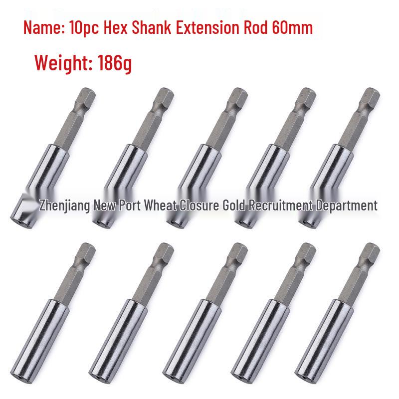 Magnetic 1/4" Hex Key Extension Rod for Air Screwdriver