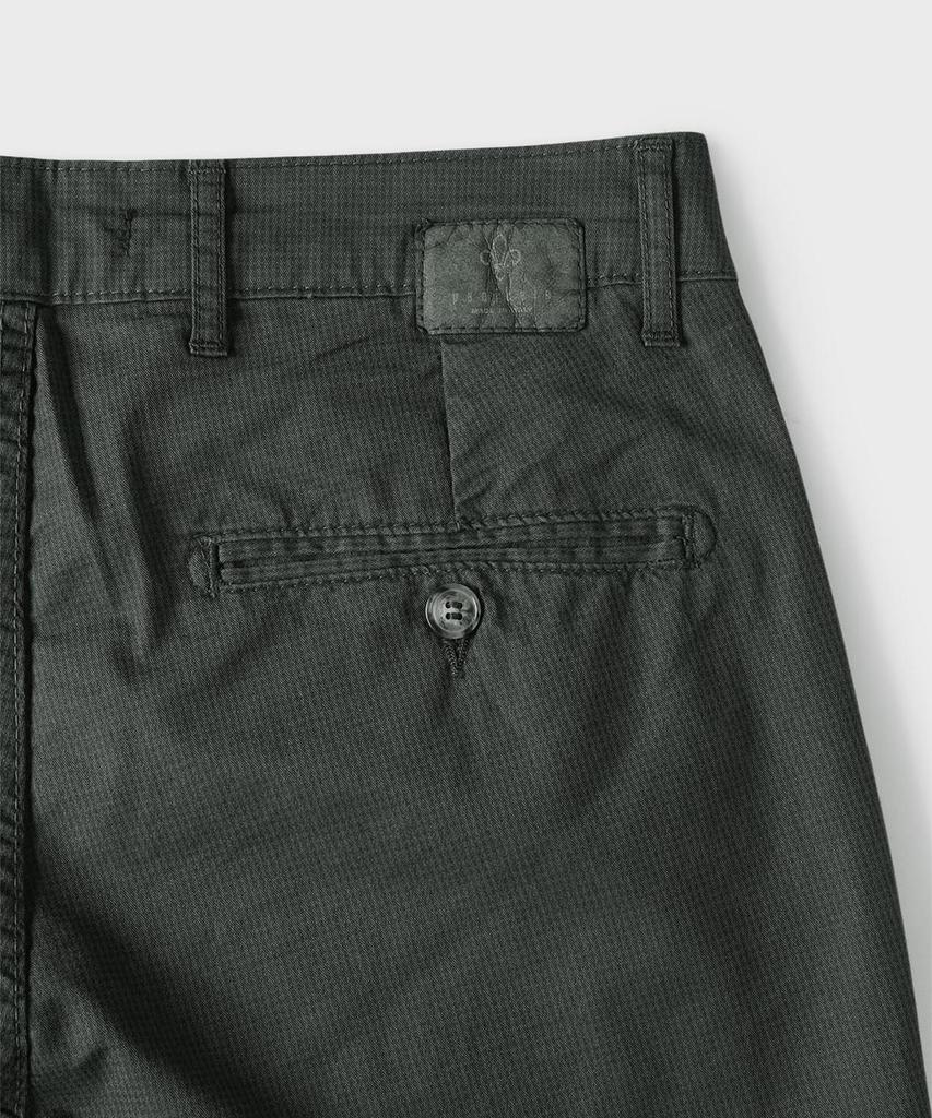 PANICALE Micro Texture Cotton Dyed Slim Fit Chino Pants [Khaki]