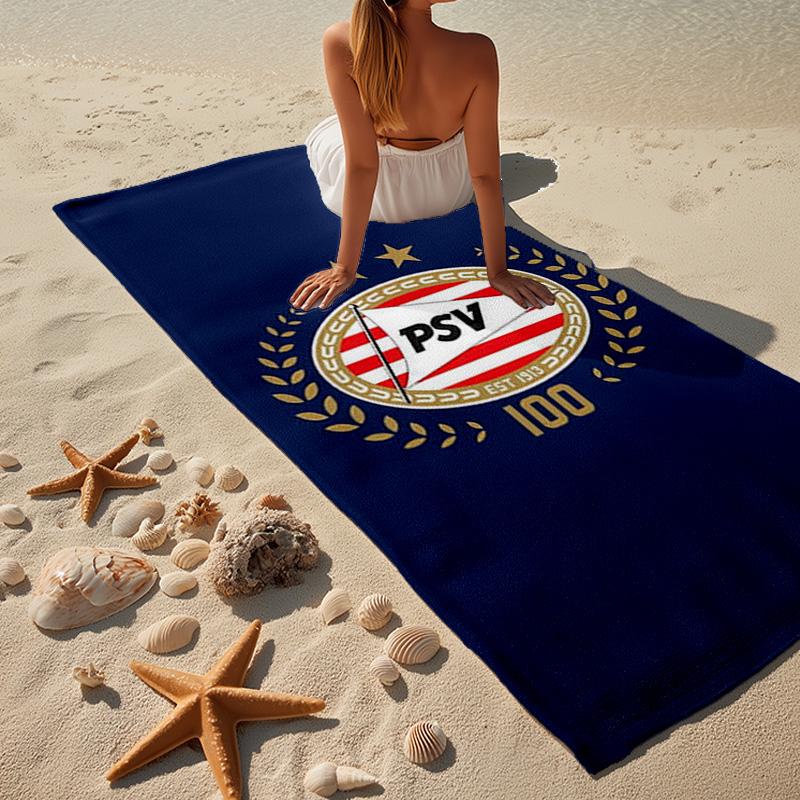 PSV Eindhoven Rood Ontwerp Microvezel Strandlaken, Lichtgewicht En Sneldrogend, voor Zomerse Reizen, Strand Essentieel, Zwembad