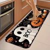1PC Halloween Pumpkin Kitchen Rug Non-Slip Door Mat Pop Design Bathroom Rug Bath Mat Carpet for Home Sink Laundry Decor