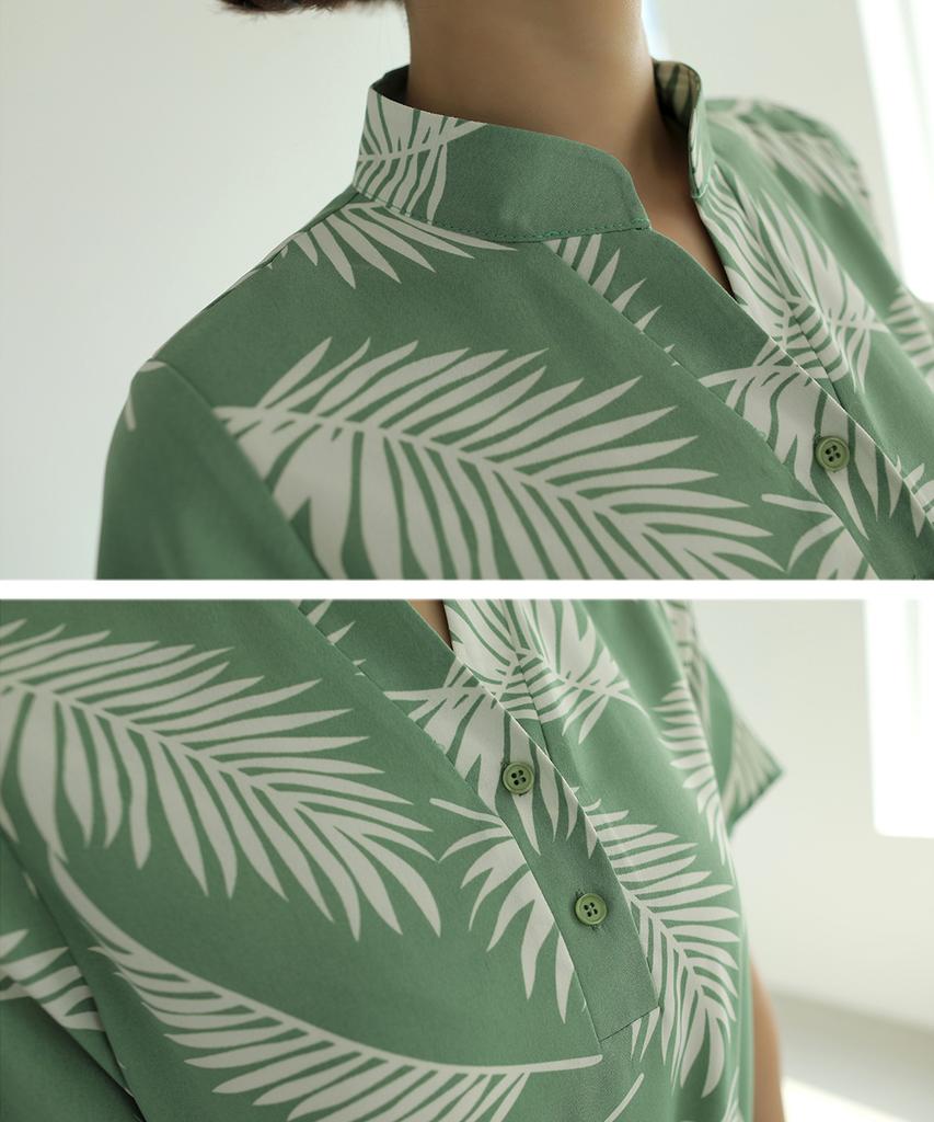 Ppaeppae Strap Palm Tree Long Dress