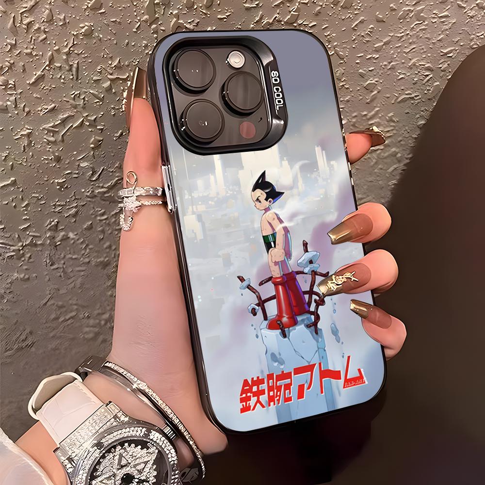 Japanese Anim Astro Boy Phone Case For IPhone17 Air 16 15 14 Plus 13 12 11 Pro XS Max Silver Black Bumper Case