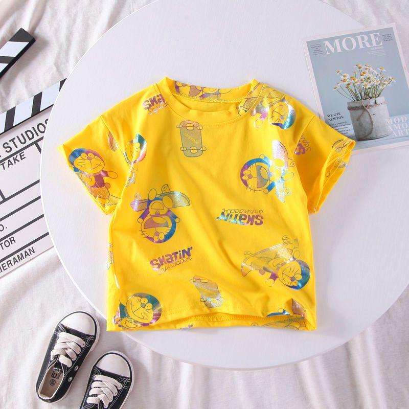 Haine de vară cu mânecă scurtă pentru băieți, tricou pentru bebeluși, design subțire, topuri pentru băieți și fete, pentru vară
