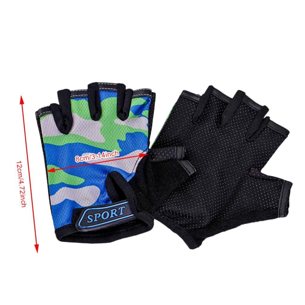 Cycling High Elastic Child Bicycle Gloves Camouflage Children's Bike Gloves Half Finger Mittens