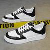 Herrenschuhe Sommer Atmungsaktiv Leder Kleine Weiße Schuhe Trendige Vielseitige Sportliche Freizeitschuhe Herren Low Top Trendige Markenschuhe Herren