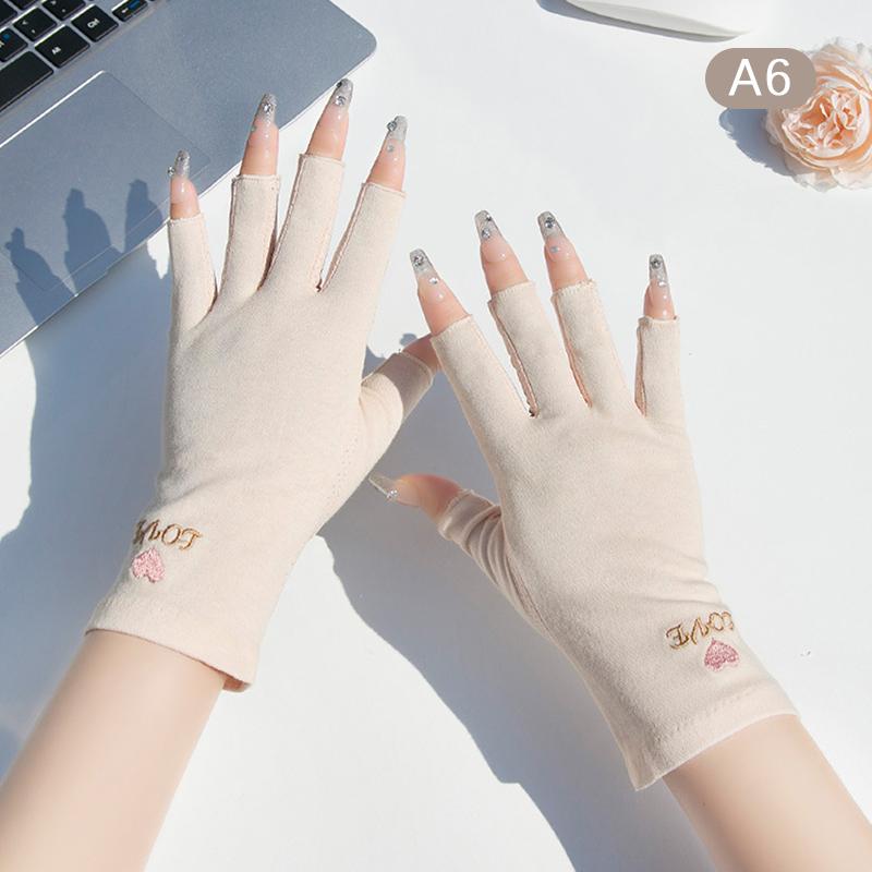 1 Pair Anti Uv Gloves Uv Shield Glove Fingerless Manicure Nail Art Tool