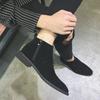 Mode 2025Nya Herrkängor Högkvalitativ Mocka Casual Botas Retro Brittisk Stil Kort Känga Sidodragkedja Ankelkängor för Herr Chelsea Boots