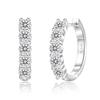 Moissanite Hoop Earrings for 925 Inner Diameter for Both Total Artificial Ring Gift KRKC&CO Women, Silver, 11mm, Hypoallergenic, Ears, 0.6ct,