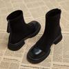 2025 Internet Celebrity Lady Korean Version of Fried Street High-value Short Boots with Skirt Versatile Retro High Boots Women