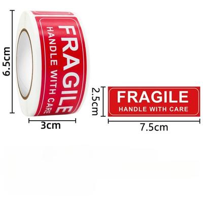 Autocollant FRAGILE  Manipuler avec soin  Ne pas presser ni laisser tomber  Étiquette d'avertissement Étiquette auto-adhésive  Autocollant en rouleau