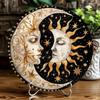[Rustic Round Wall Decor] Sun and Moon Sign, Round Wall Decor, Classic Style,  Room Decoration, Mother's Day Gift