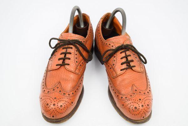 Made In England / ARCO Safety Footwear Steel Toe Leather Wingtip Shoes Brown /6 / 24.5-25.0cm/ Goodyear Welt(USED)