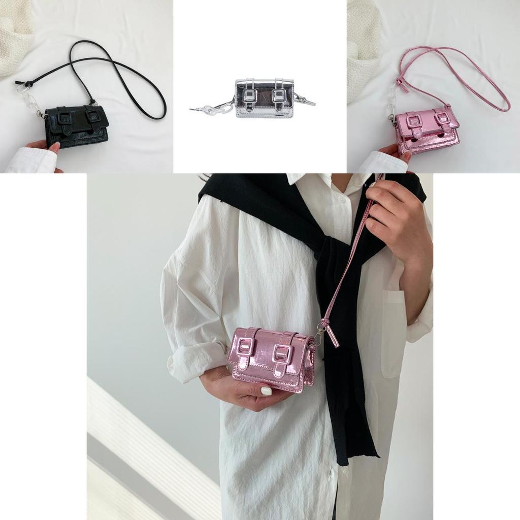 Urban Chic Mini-Schultertasche PU-Material Kastenform Magnetverschluss Kameratasche Stilvoll Für den täglichen Gebrauch