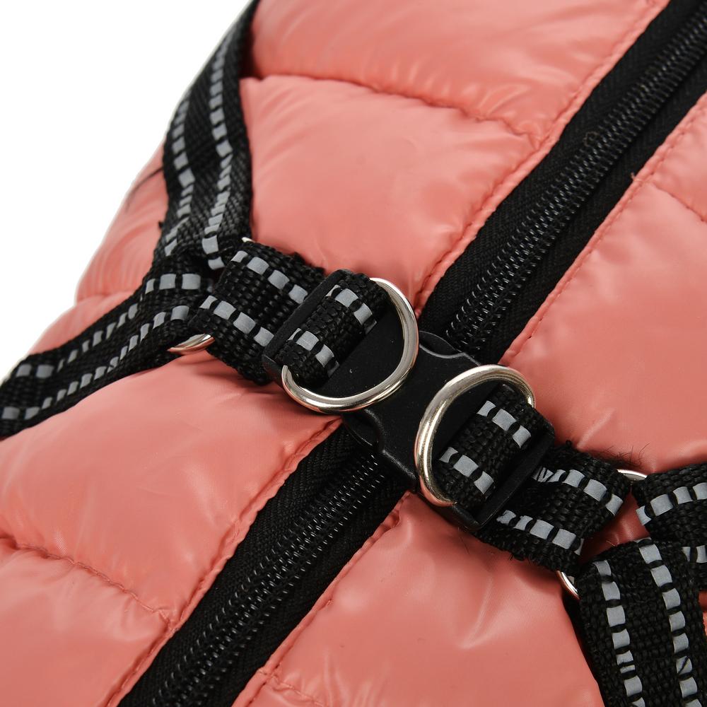 Dog Clothes Harness Winter Jacket Adjustable For Small Medium Dogs Cats Windproof Vest Waterproof Clothing Puppy Pet Jumpsuit