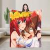 Rias grimory High School DxD Anime Warm Blanket Plush Bedding Throws Novelty Couch Chair Flannel Bedspread Sofa Bed Cover