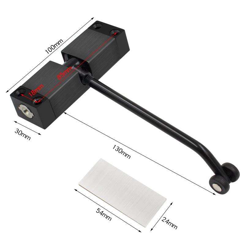 Adjustable Silent Door Closer for Home Use - Simple Automatic Buffer System
