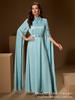Elegant Handmade Arab Women's Evening Gown with Rhinestones