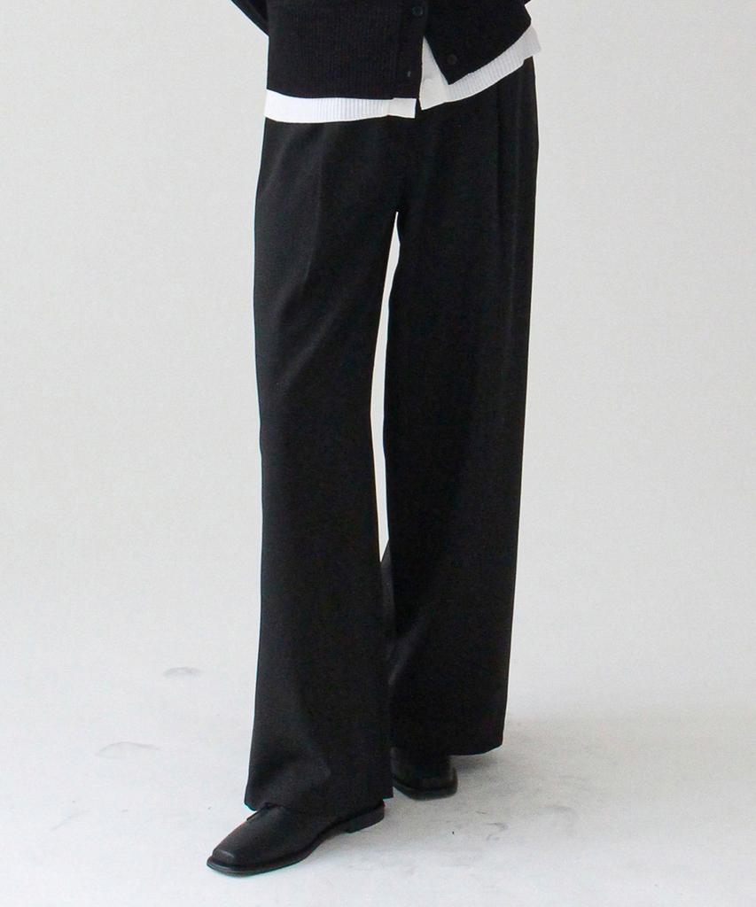 Keullaepeu Side-Banded Wide Pants_Black