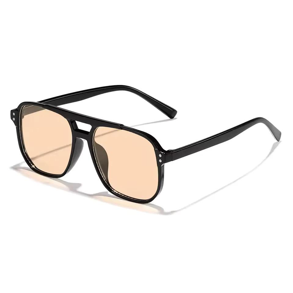 Women Vintage Square Sunglasses Large Frame Anti UV Sunshades Fashion Classic Candy Color Sun Glasses New Trend Eyewear