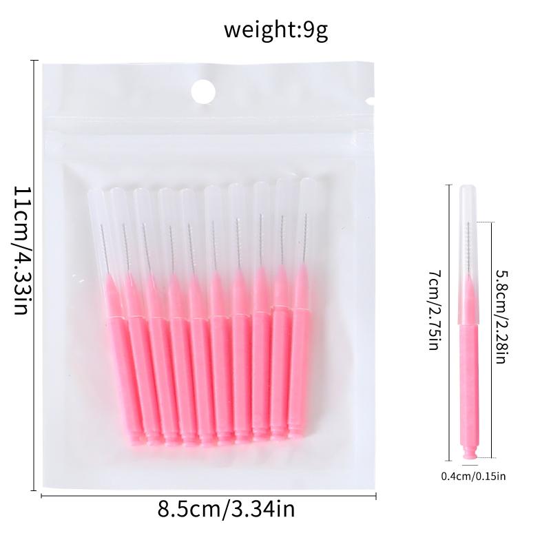 30pcs I-Shaped Interdental Brush Soft Bristles Orthodontic Tooth Gap Brush for Braces Cleaning