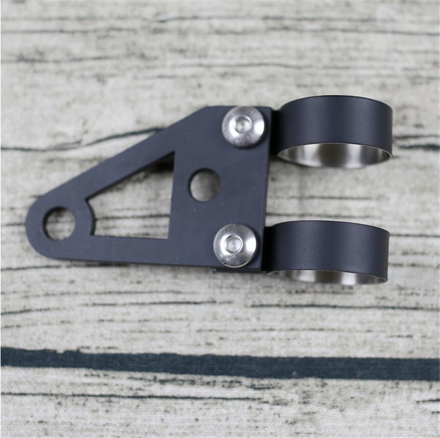 Universal Custom Hand-made Black 4mm Steel Headlight Bracket Turn Lights Bracket