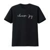 Womens Choose Joy Uplifting Motivational Choosing T Shirt Black 2XL Vintage Washed Top For Everyday Wear Streetwear Versatile