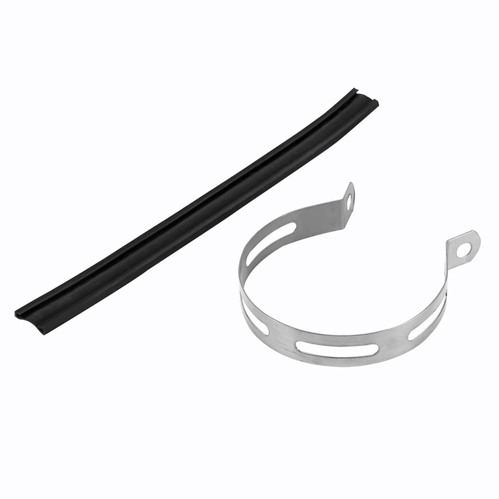 Motorcycle Exhaust Muffler Pipe Silencer Pipe Hanger Mount Bracket Stainless Steel Black Silver sy Install Sturdy Most Motorcycle Semicircle Shape