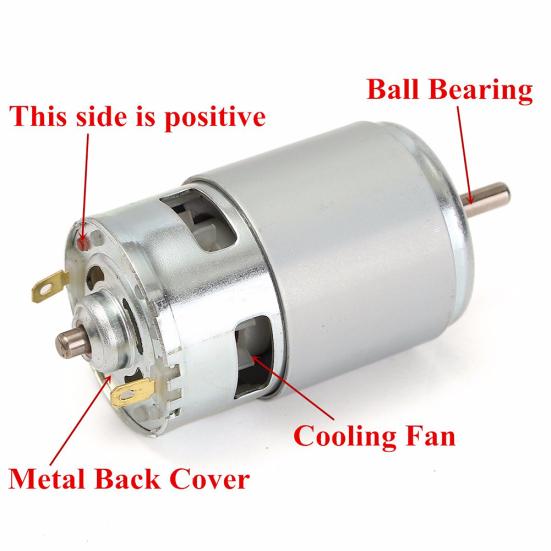 Yousheng DC 12V-36V 3500-9000RPM 775 Large Torque Motor Ball Bearing Electric Machine