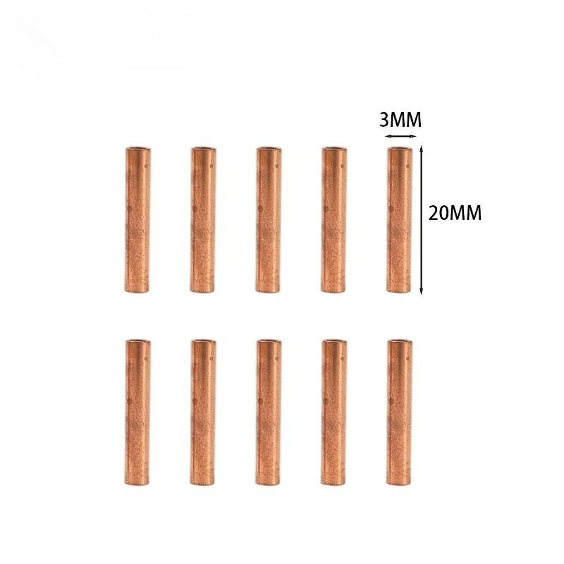 Copper Connecting Tube Wire Joint Terminal Small GT Copper Crimp Connector Cable Ferrule Lug Tube Electrical Wire Connector Kit