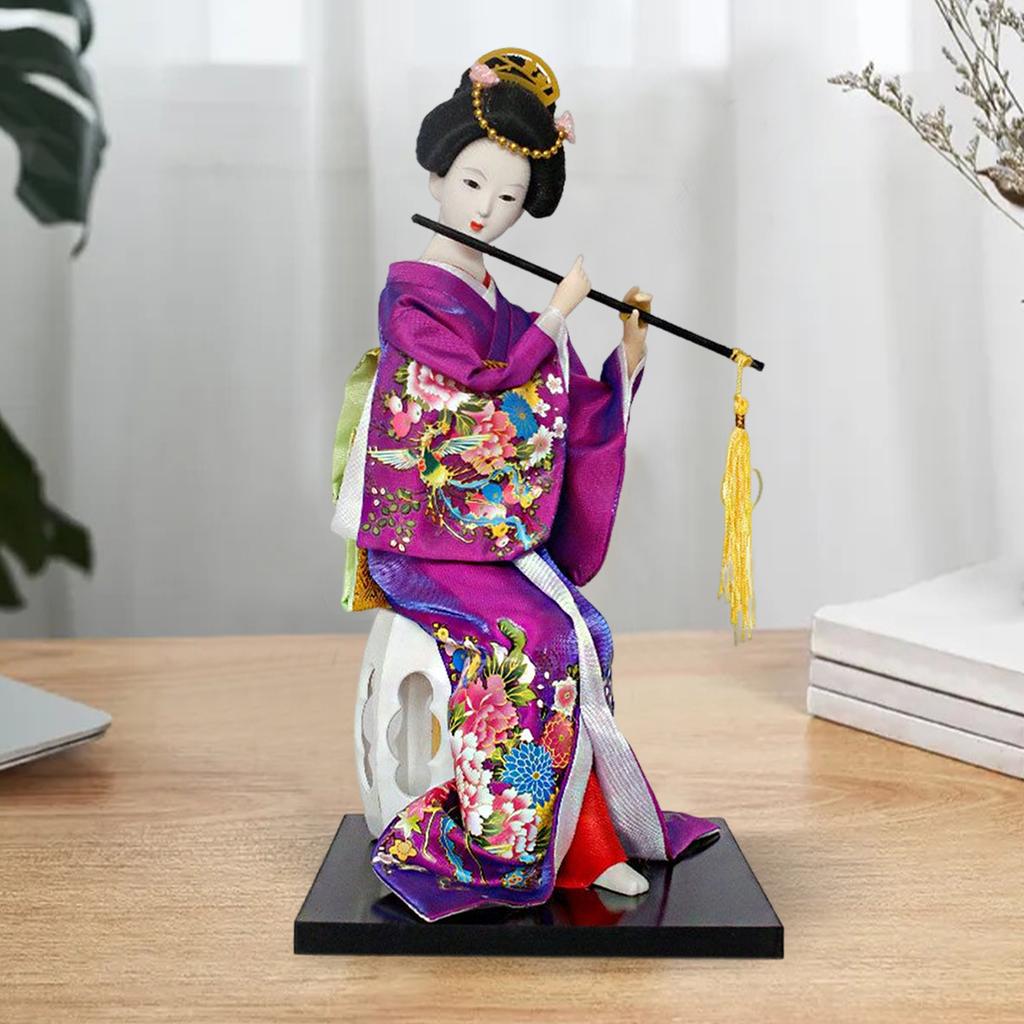 Japonské kimono gejša bábika Dek socha Narodeninová spálňa zberateľská figúrka Domáce predajňa Dekorácia na stôl do kancelárie