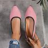 Women Flats 2024 New Large Size Soft-soled Pointy Shoes for Women Casual New-style Slip-on Comfortable Sneakers Women