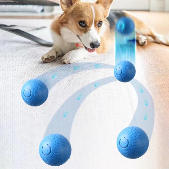 Yousheng Interaktives Hundeballspielzeug Intelligenter Springender Elektrischer Vibrations-Haustier-Hüpfball USB-Wiederaufladbar Automatischer Beweglicher Ball Hundespielzeug für Hunde Katzen
