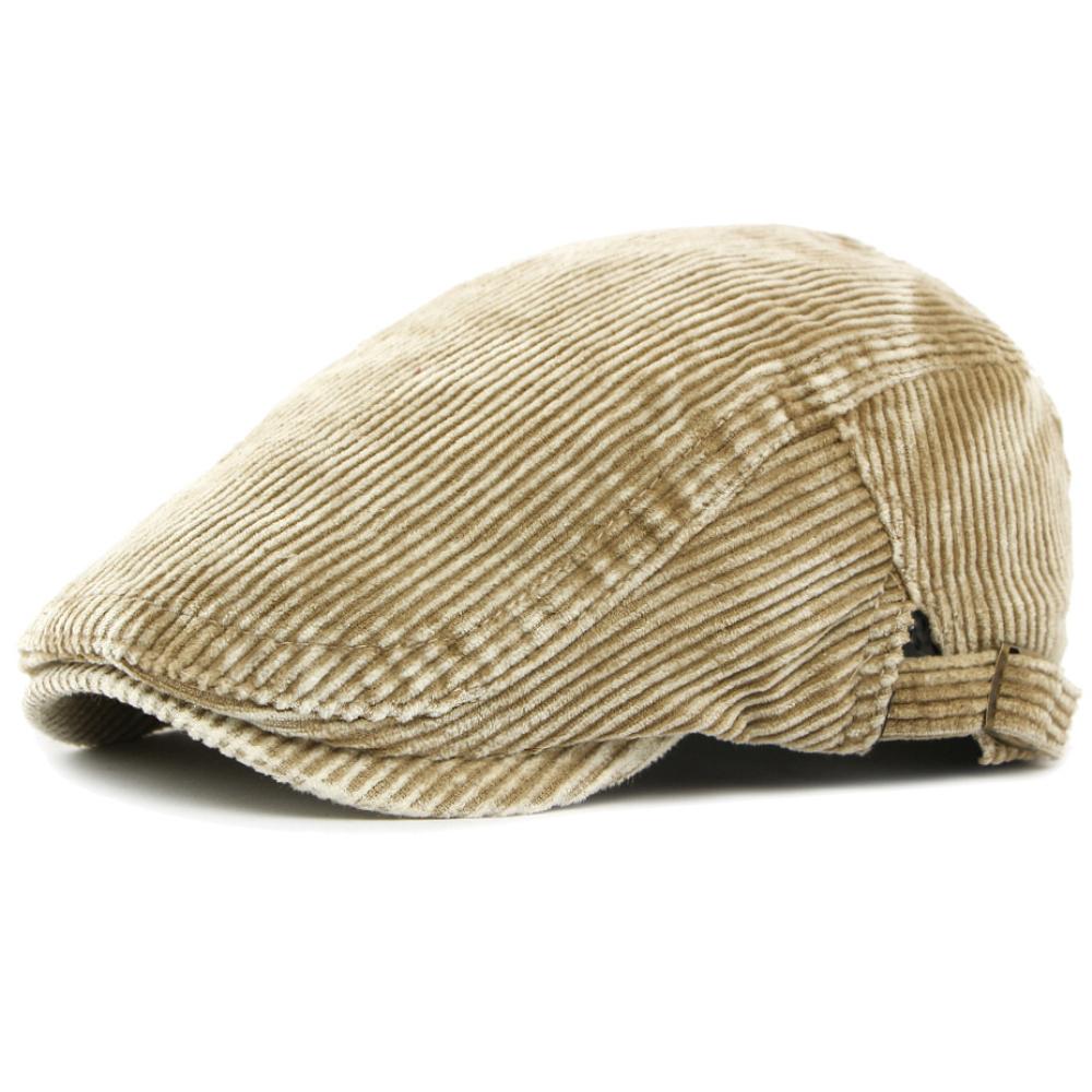 HT4911 Mens Berets Women Corduroy Artist Painter Beret Hat Male Female Adjustable Ivy Flat Cap Autumn Winter Octagonal Beret Cap