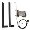 Carte WiFi PCIE 6000 Mbps 8DB Double Antenne Bluetooth 5.2 Adaptateur Réseau Sans Fil WiFi 6E Pcie pour Win 11 10