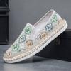 New Shoes for Men Canvas Casual Shoes Summer Breathable Slip-on Loafers Street Trend Flat Fisherman Shoes