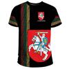 Lithuanian Flag and Emblem 3D Printed T-shirt Summer Round Neck Short Sleeve Sports Street Men's T-shirts