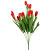 Artificial Bouquet of 20 Red Crocuses - Realistic Decorative Flowers, Height 35 Cm
