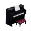 1/12 Dollhouse Piano with Stool Set Doll Room Box Grand Model Miniature Furniture Decoration